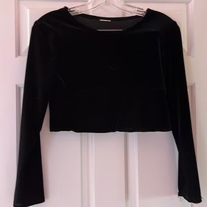 Women’s small velvet crop top